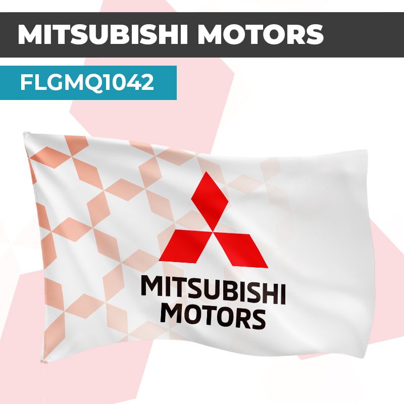 Drapeau MITSUBISHI MOTORS | Pavillon | Marque et Logo Automobile