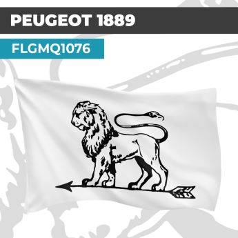 Drapeau PEUGEOT 1889 | Pavillon | Marque et Logo Automobile
