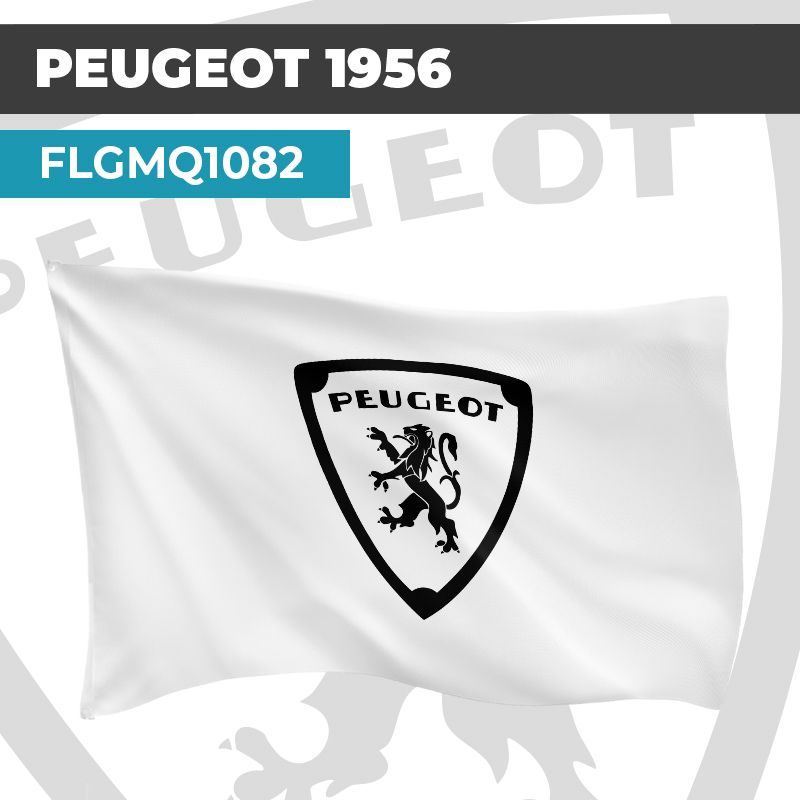 Drapeau PEUGEOT 1956 | Pavillon | Marque et Logo Automobile