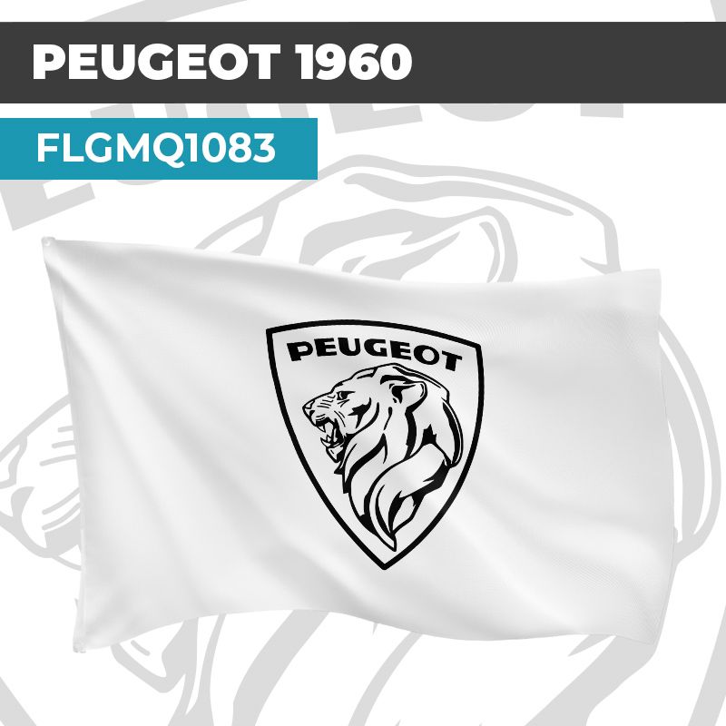 Drapeau PEUGEOT 1960 | Pavillon | Marque et Logo Automobile
