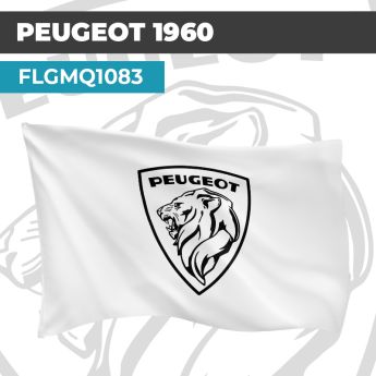 Drapeau PEUGEOT 1960 | Pavillon | Marque et Logo Automobile