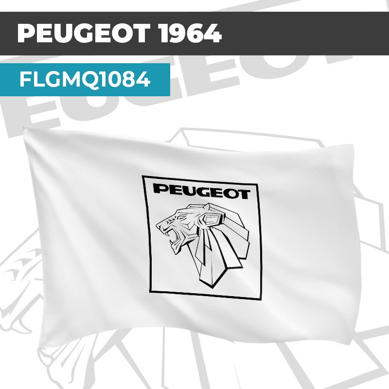 Drapeau PEUGEOT 1964 | Pavillon | Marque et Logo Automobile