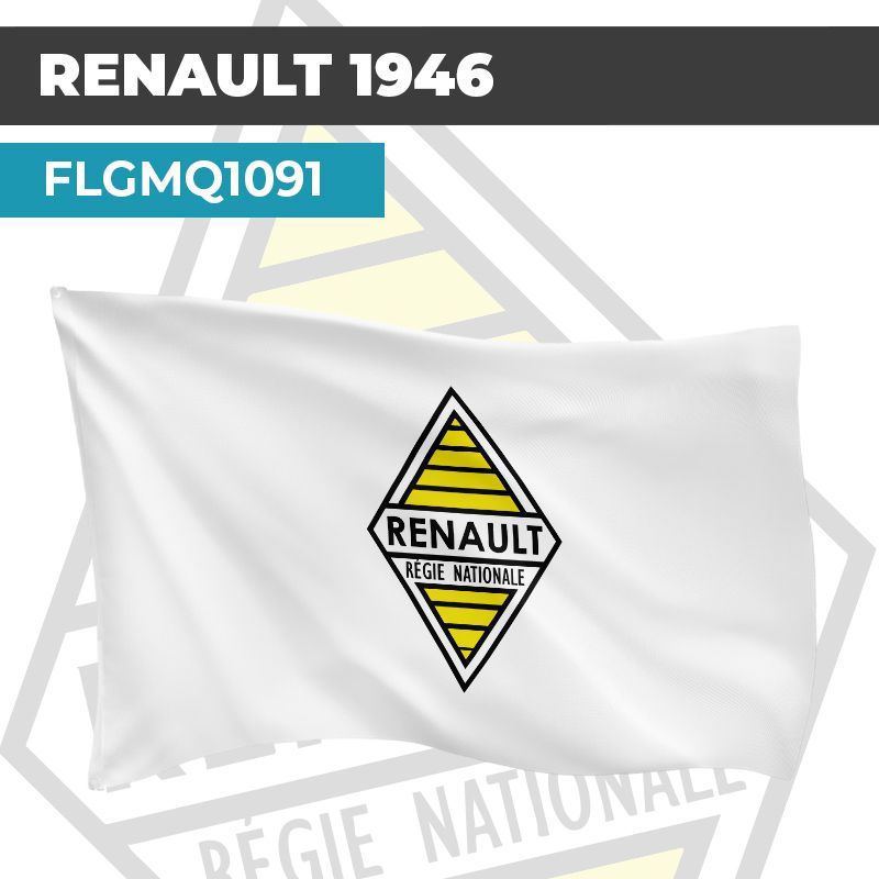 Drapeau RENAULT 1946 | Pavillon | Marque et Logo Automobile