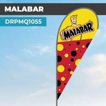 Drapeau MALABAR | Voile + Mat | avec ou sans Pied