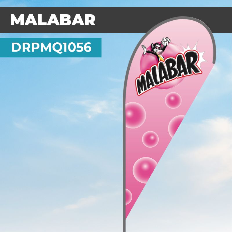 Drapeau MALABAR | Voile + Mat | avec ou sans Pied