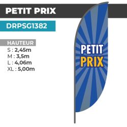 Drapeau PETIT PRIX | Voile + Mat | avec ou sans Pied