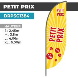Drapeau PETIT PRIX | Voile + Mat | avec ou sans Pied