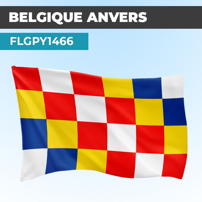 Drapeau ANVERS | Pavillon | Provinces Belges