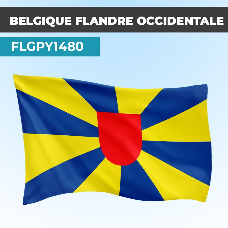 Drapeau FLANDRE OCCIDENTALE | Pavillon | Provinces Belges