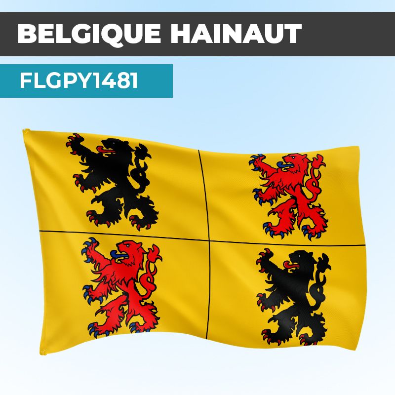 Drapeau HAINAUT | Pavillon | Provinces Belges