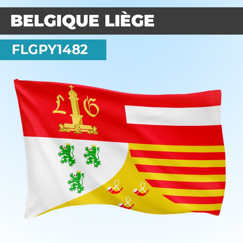 Drapeau LIÈGE | Pavillon | Provinces Belges