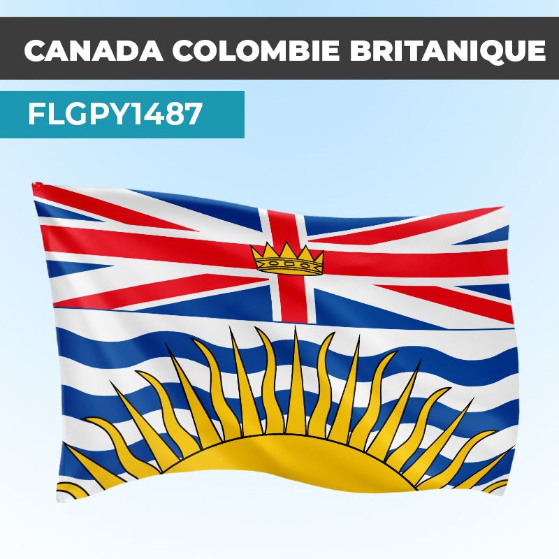 Drapeau COLOMBIE BRITANIQUE | Pavillon | Provinces Canadiennes