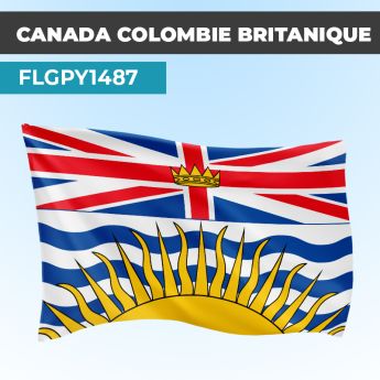 Drapeau COLOMBIE BRITANIQUE | Pavillon | Provinces Canadiennes