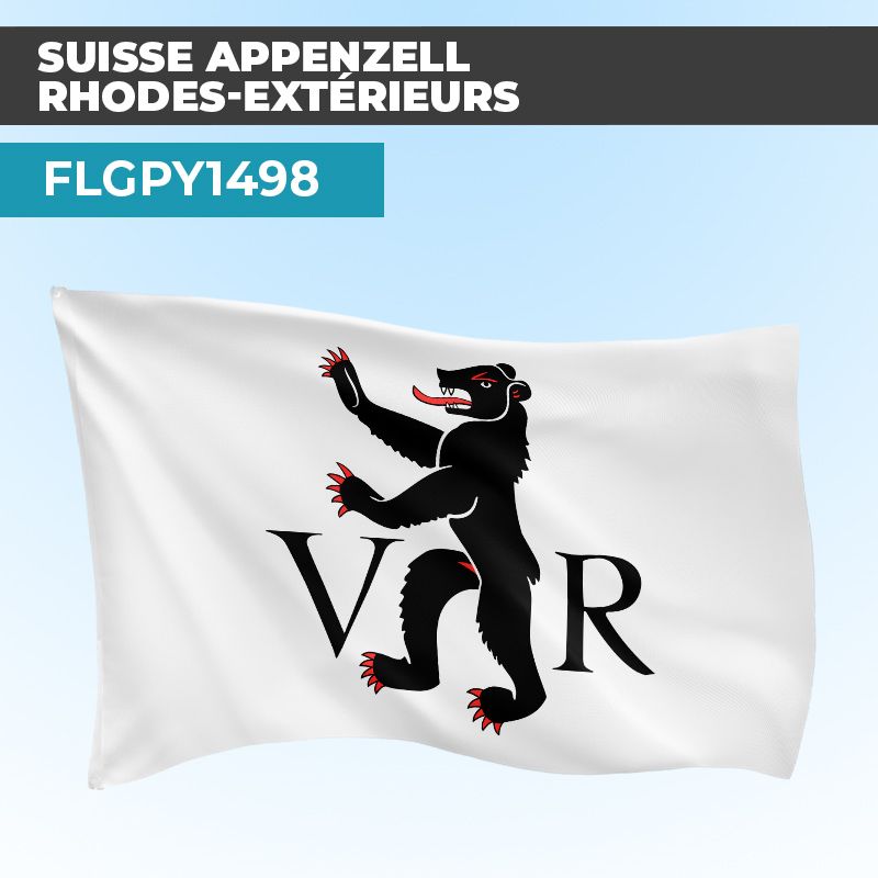 Drapeau APPENZELL RHODES-EXTÉRIEURS | Pavillon | Cantons Suisses
