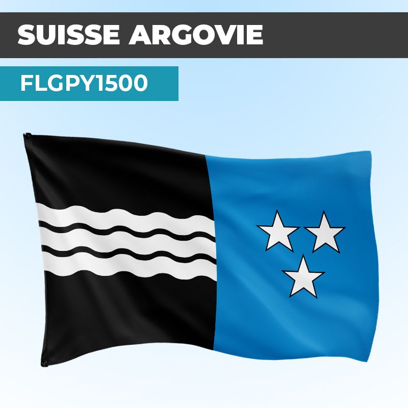 Drapeau ARGOVIE | Pavillon | Cantons Suisses