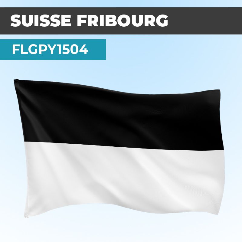 Drapeau FRIBOURG | Pavillon | Cantons Suisses
