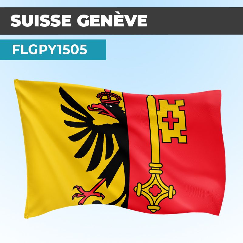 Drapeau GENÈVE | Pavillon | Cantons Suisses