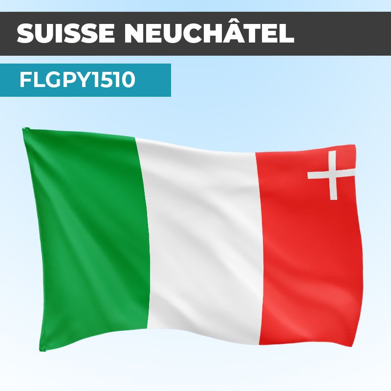 Drapeau NEUCHÂTEL | Pavillon | Cantons Suisses