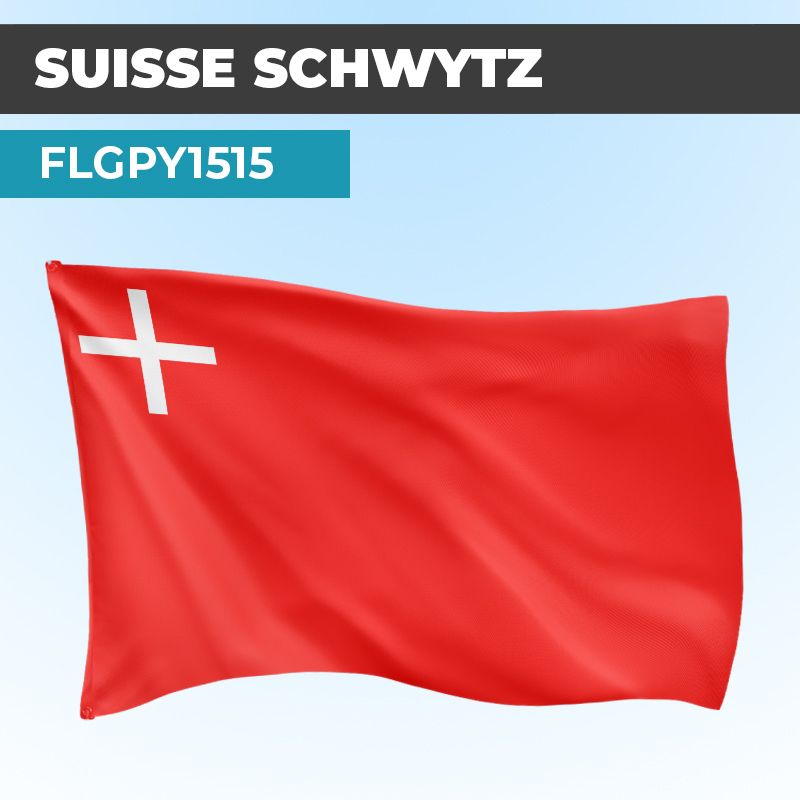 Drapeau SCHWYTZ | Pavillon | Cantons Suisses