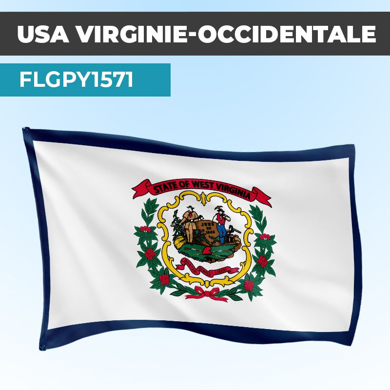 Drapeau VIRGINIE OCCIDENTALE | Pavillon | États Américains