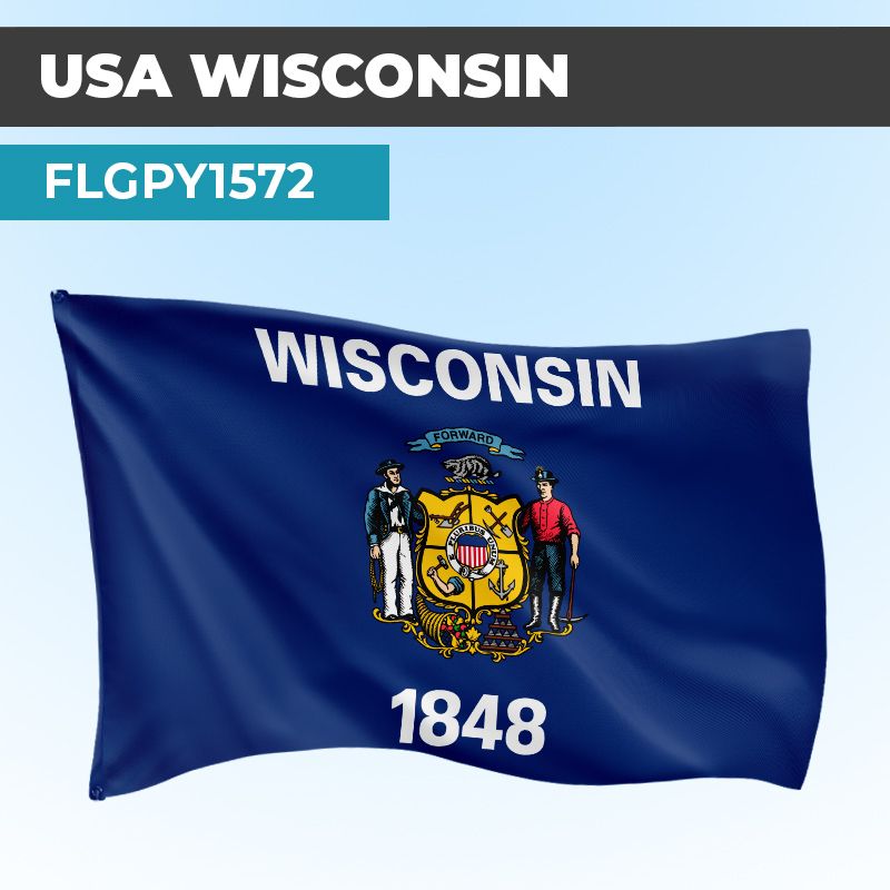 Drapeau WISCONSIN | Pavillon | États Américains
