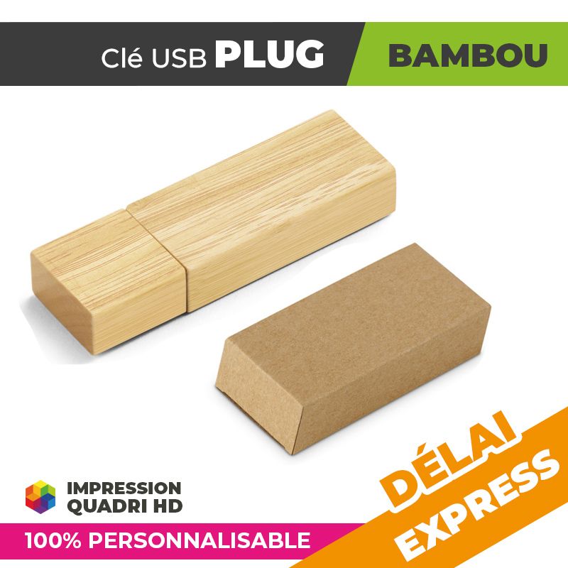 Clé USB en Bambou Personnalisée | PLUG