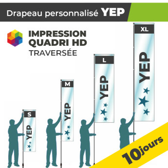 Drapeau publicitaire personnalisé rectangle