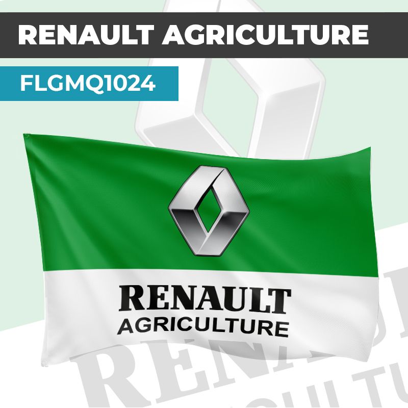 Drapeau RENAULT AGRICULTURE AVEC LOGO | Pavillon | Marque et Logo Automobile