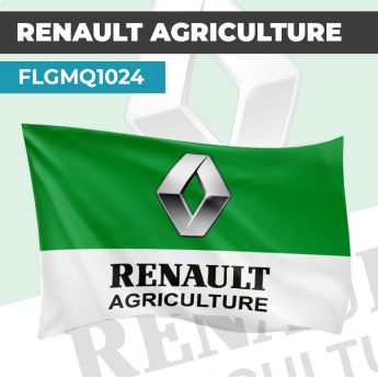 Drapeau RENAULT AGRICULTURE AVEC LOGO | Pavillon | Marque et Logo Automobile