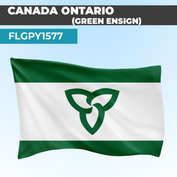 Drapeau ONTARIO - GREEN ENSIGN | Pavillon | Provinces Canadiennes