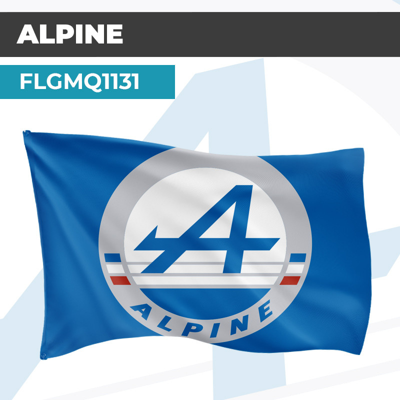 Drapeau ALPINE Bleu | Pavillon | Marque et Logo Automobile