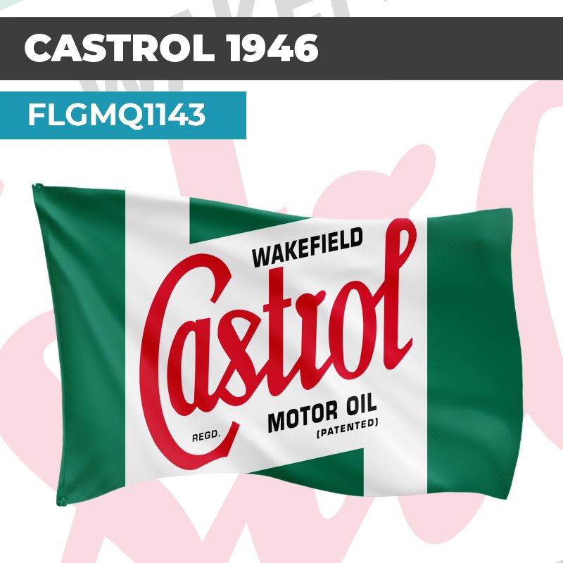 Drapeau CASTROL 1946 | Pavillon | Marque Huile Automobile
