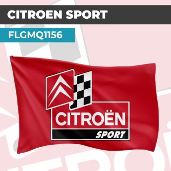Drapeau CITROËN SPORT ROUGE FLASH | Pavillon | Marque Automobile