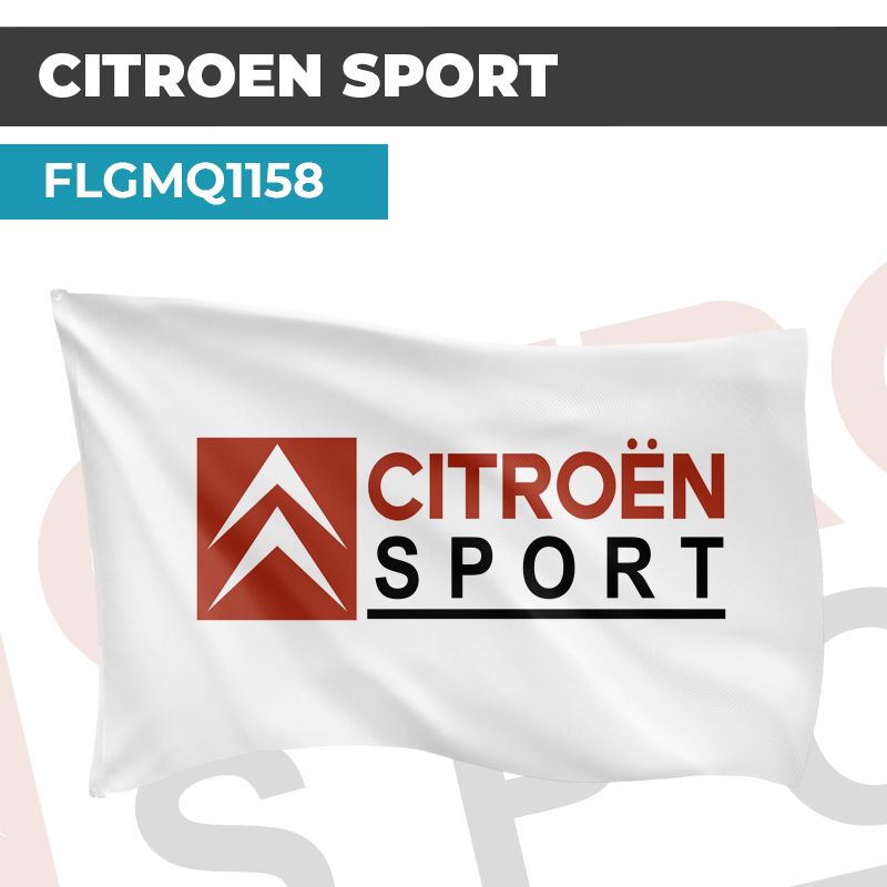 Drapeau CITROËN SPORT FOND BLANC | Pavillon | Marque Automobile