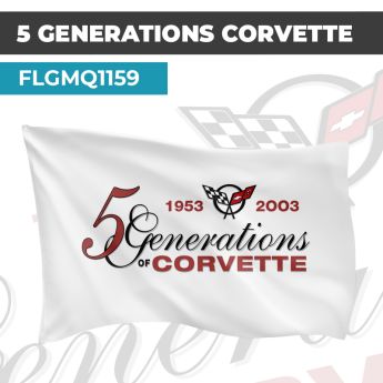 Drapeau 5 GÉNÉRATIONS CORVETTE | Pavillon | Marque Automobile