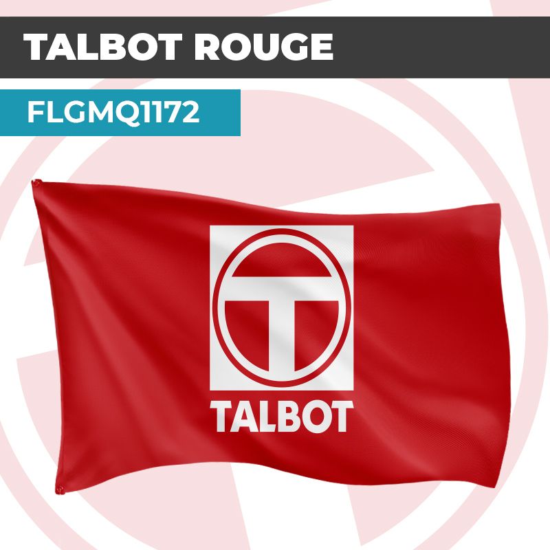 Drapeau TALBOT VERTICAL ROUGE | Pavillon | Marque Automobile