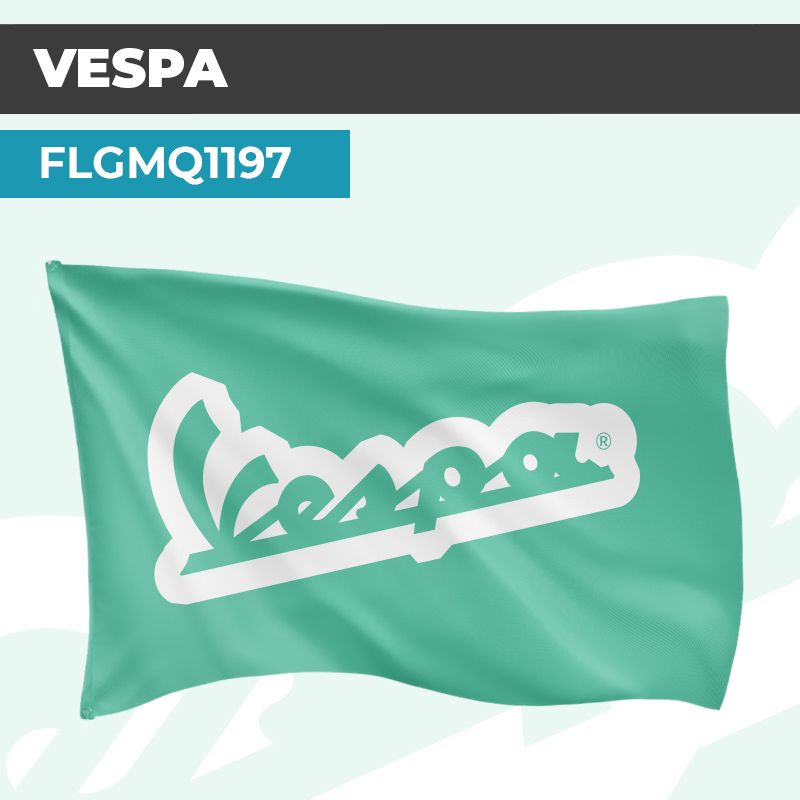 Drapeau VESPA MODERNE | Pavillon | Marque Deux Roues