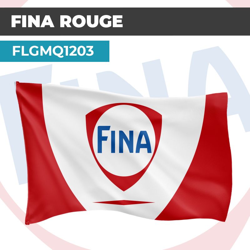 Drapeau FINA ROUGE | Pavillon | Marque de Combustible