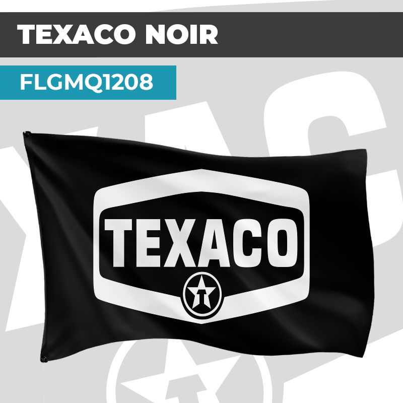Drapeau TEXACO FOND NOIR | Pavillon | Marque de Combustible