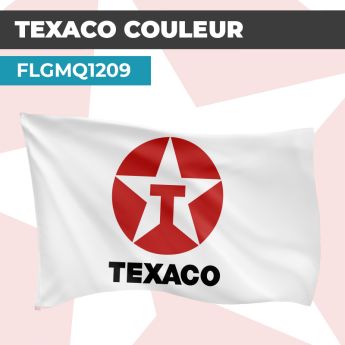 Drapeau TEXACO ROUGE FOND BLANC | Pavillon | Marque de Combustible