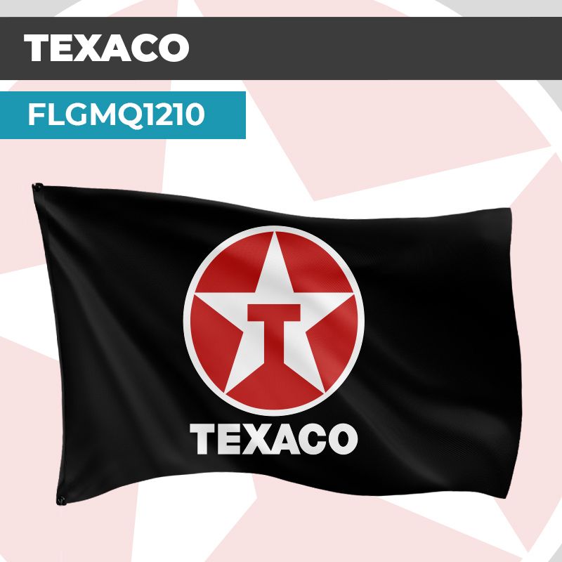 Drapeau TEXACO ROUGE FOND NOIR | Pavillon | Marque de Combustible