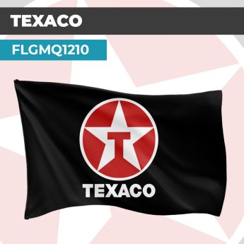 Drapeau TEXACO ROUGE FOND NOIR | Pavillon | Marque de Combustible
