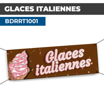 Banderole GLACES ITALIENNES | Bache Publicitaire | Calicot
