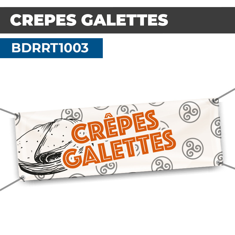 Banderole CREPES GALETTES | Bache Publicitaire | Calicot