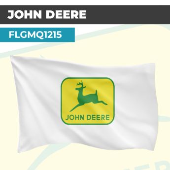 Drapeau JOHN DEERE FOND BLANC | Pavillon | Marque Automobile