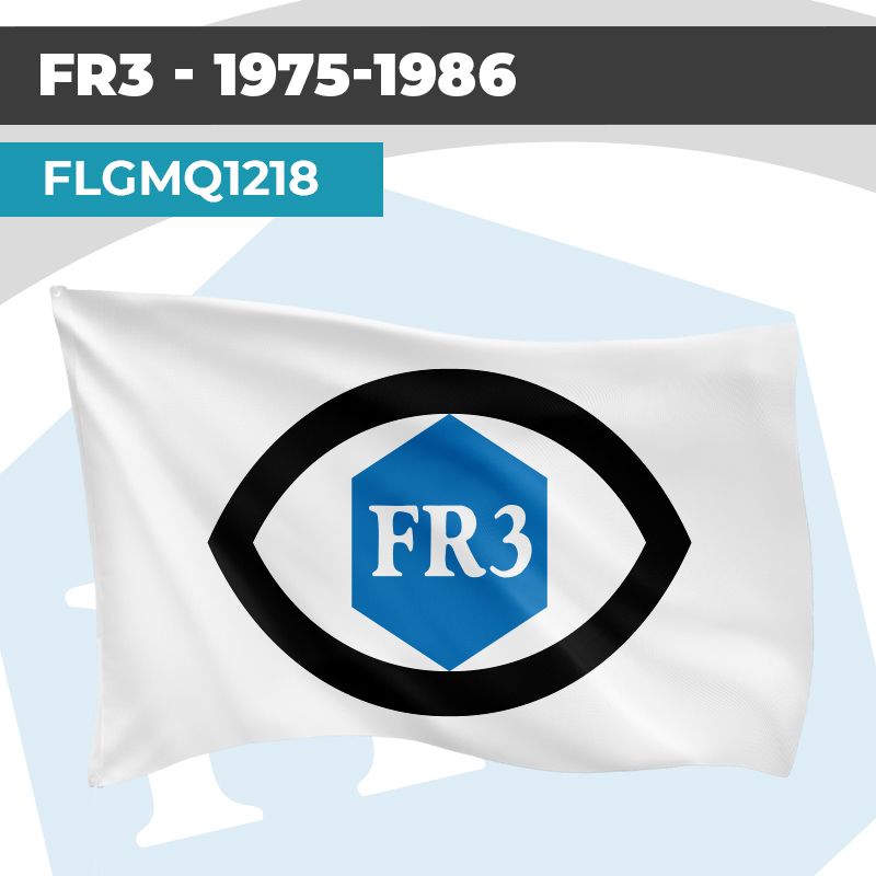 Drapeau FR3 - 1975-1986 | Pavillon | Marque Chaîne de Télévision