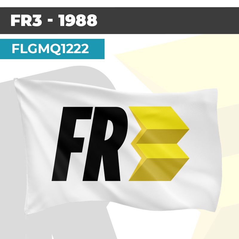 Drapeau FR3 - 1988 | Pavillon | Marque Chaîne de Télévision
