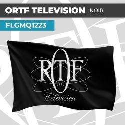 Drapeau ORTF TÉLÉVISION NOIR | Pavillon | Marque Chaîne de Télévision