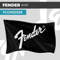 Drapeau FENDER NOIR | Pavillon | Marque Guitare