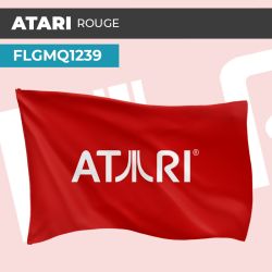 Drapeau ATARI ROUGE | Pavillon | Marque Jeux Vidéos